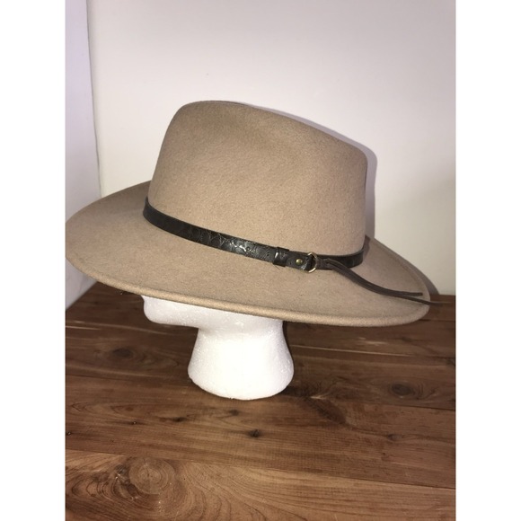 Bollman USA The Natural Tan Cream 100% wool USA Vintage Size Large Western main image 4